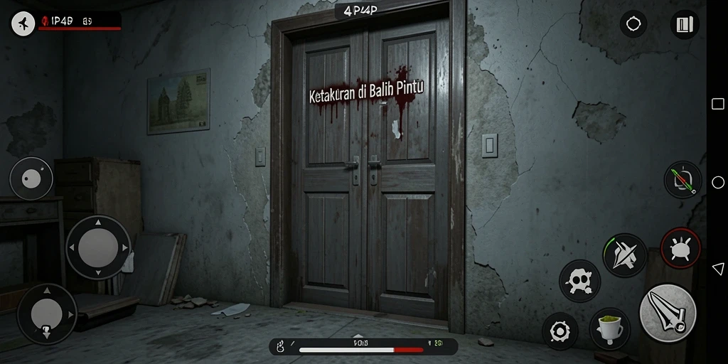 Gameplay 4P4P dengan suasana mencekam yang menegangkan.