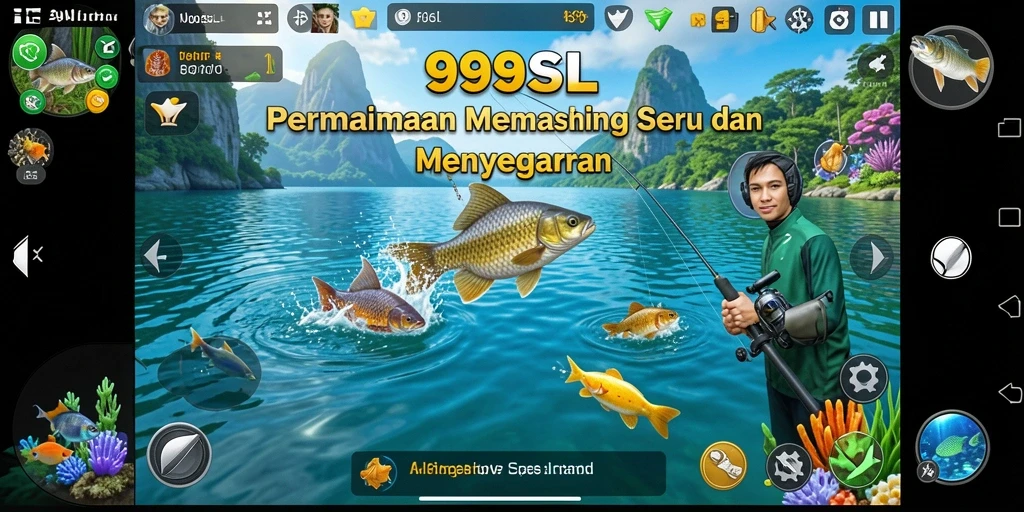 Gameplay mendebarkan dalam 99SL dengan momen memancing yang seru.