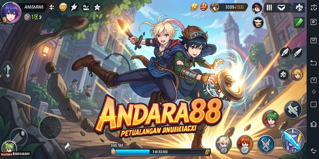 Tampilan menawan dari karakter dalam ANDARA88 saat bertarung di arena.