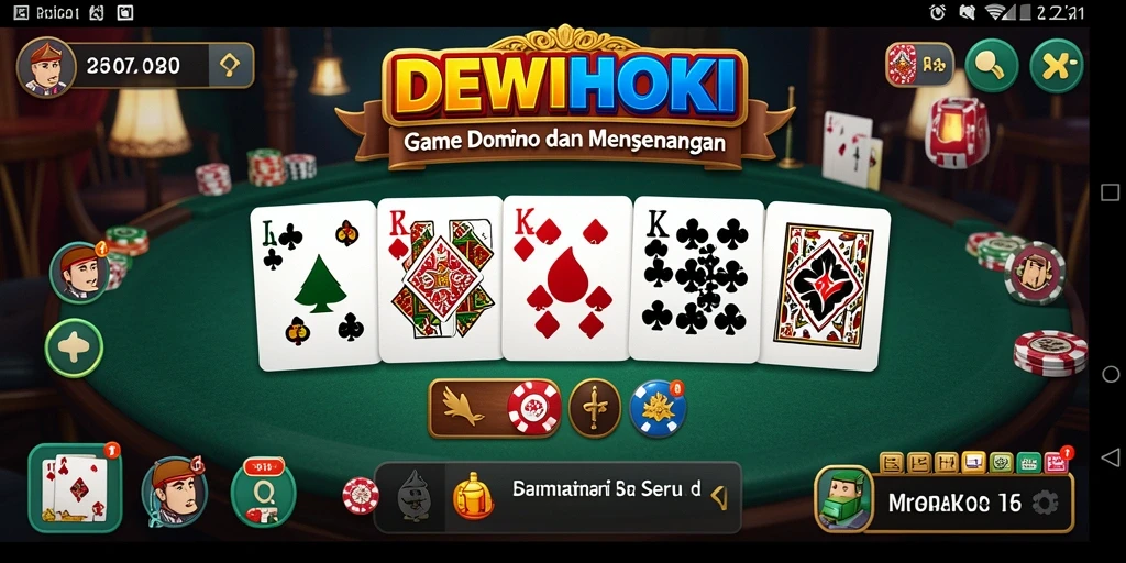 Tampilan gameplay DEWIHOKI yang seru dan menarik.