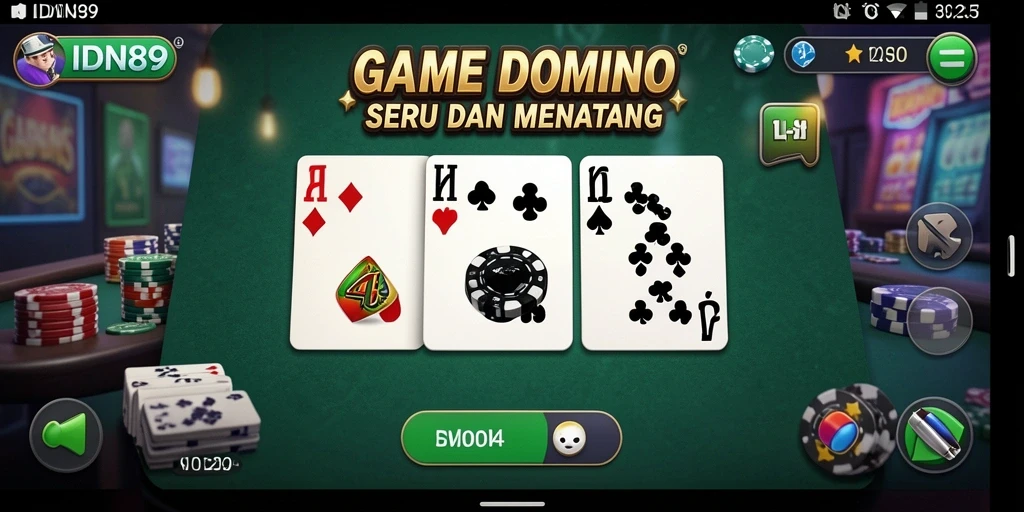 Screenshot gameplay IDN89 menampilkan aksi seru permainan domino.