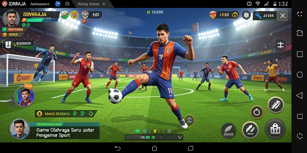 Tampilan gameplay seru dalam IDNRAJA saat bertanding.
