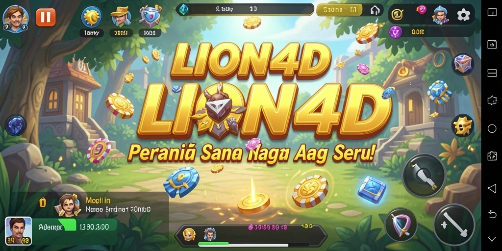 Tampilan gameplay LION4D yang ceria dan menarik.
