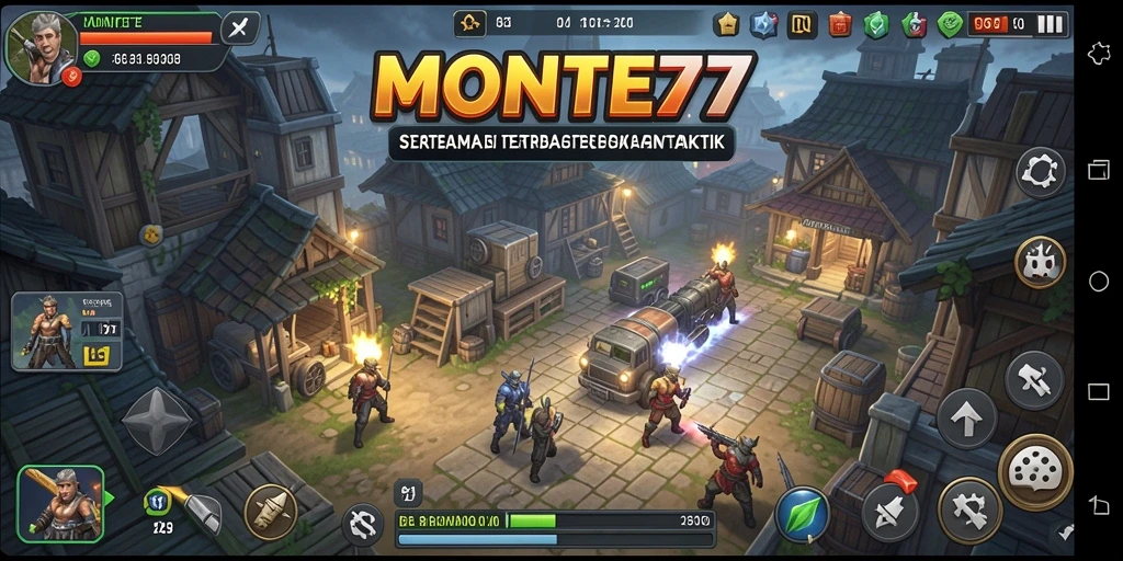 Tampilan gameplay yang seru dan menantang dalam MONTE77