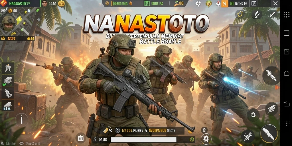 Gameplay seru dari NANASTOTO saat bertempur di medan luas.