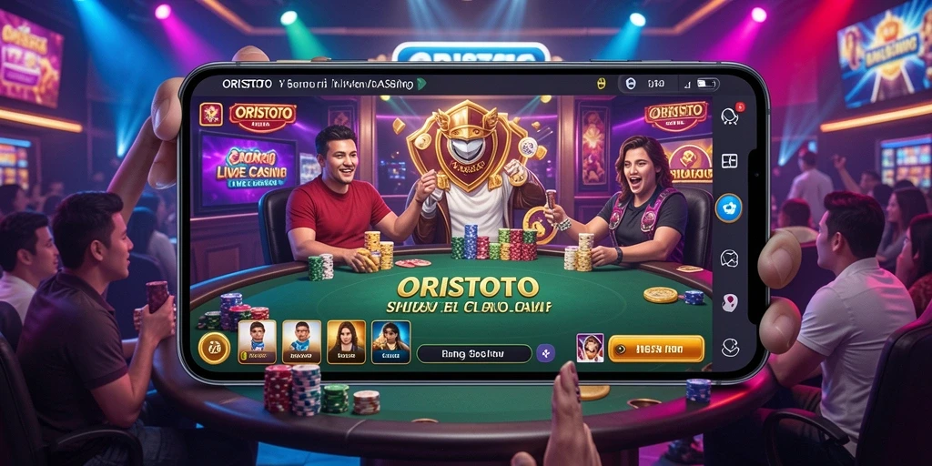 Tampilan gameplay Live Casino di ORISTOTO dengan dealer profesional.