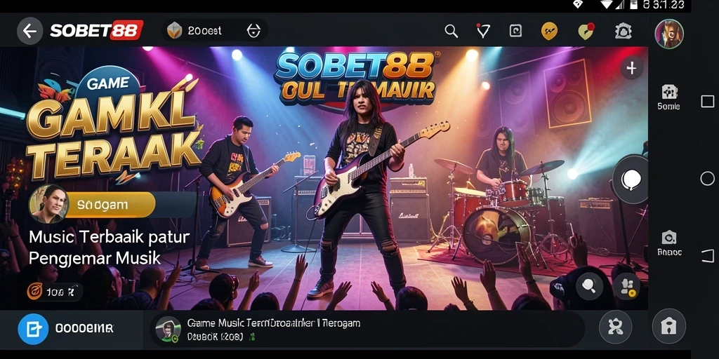 Screenshot gameplay SOBET88 menampilkan interaksi musik yang seru.