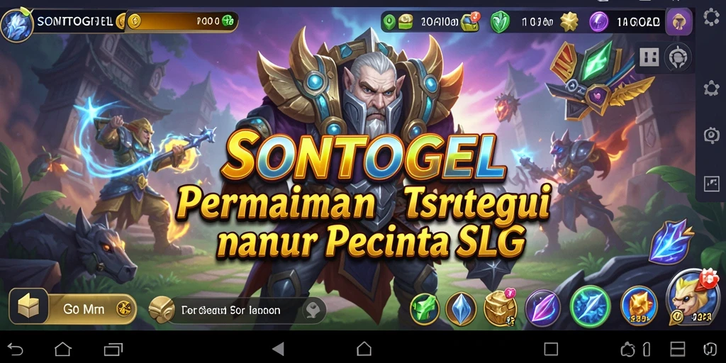 Screenshot gameplay SONTOGEL yang menampilkan pertempuran strategis.