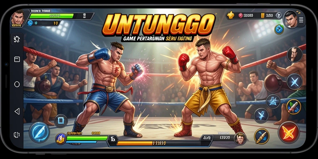 Gameplay pertarungan seru UNTUNGGO dengan aksi mendebarkan.