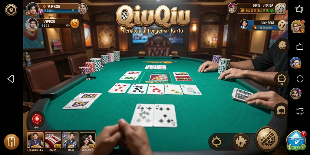 Tampilan gameplay QiuQiu yang seru dan interaktif di VIP805.