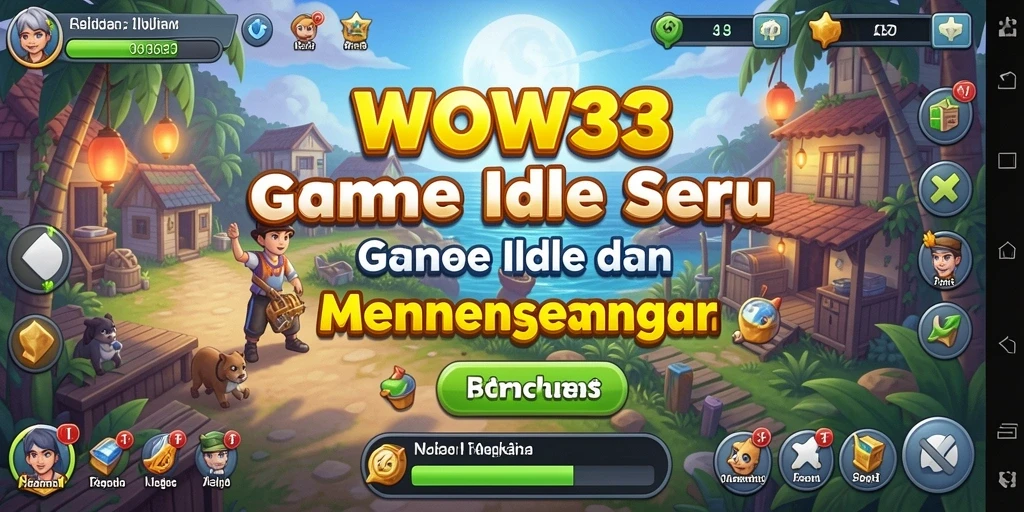 Tampilan gameplay WOW33 dengan grafik menawan dan karakter unik.