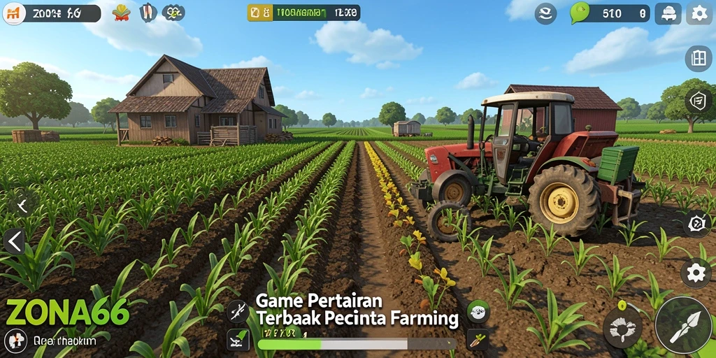 Gameplay menarik ZONA66 saat pemain bertani dengan penuh semangat.